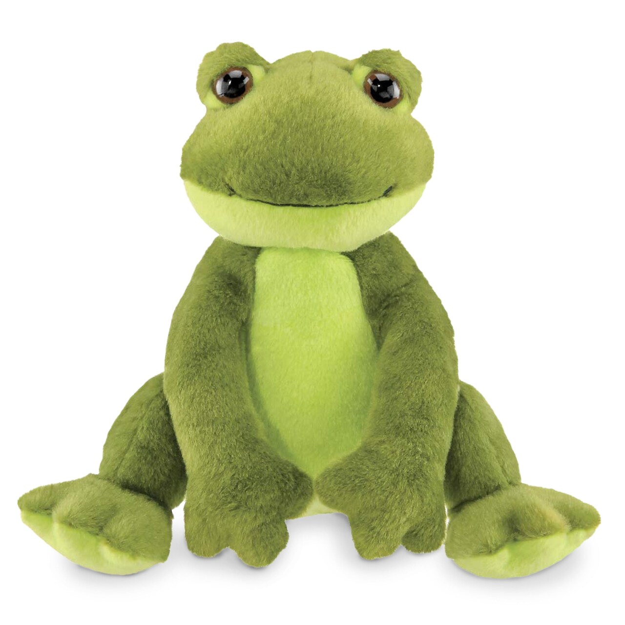 Bearington Ribbity Plush Frog Stuffed Animal - 8.5" Realistic Soft Green Tree Body Frog Plushie with Beanbag Weight and Upright Pose - Lifelike Toad Stuffed Animal Toy Gift for Kids and Nature Lovers